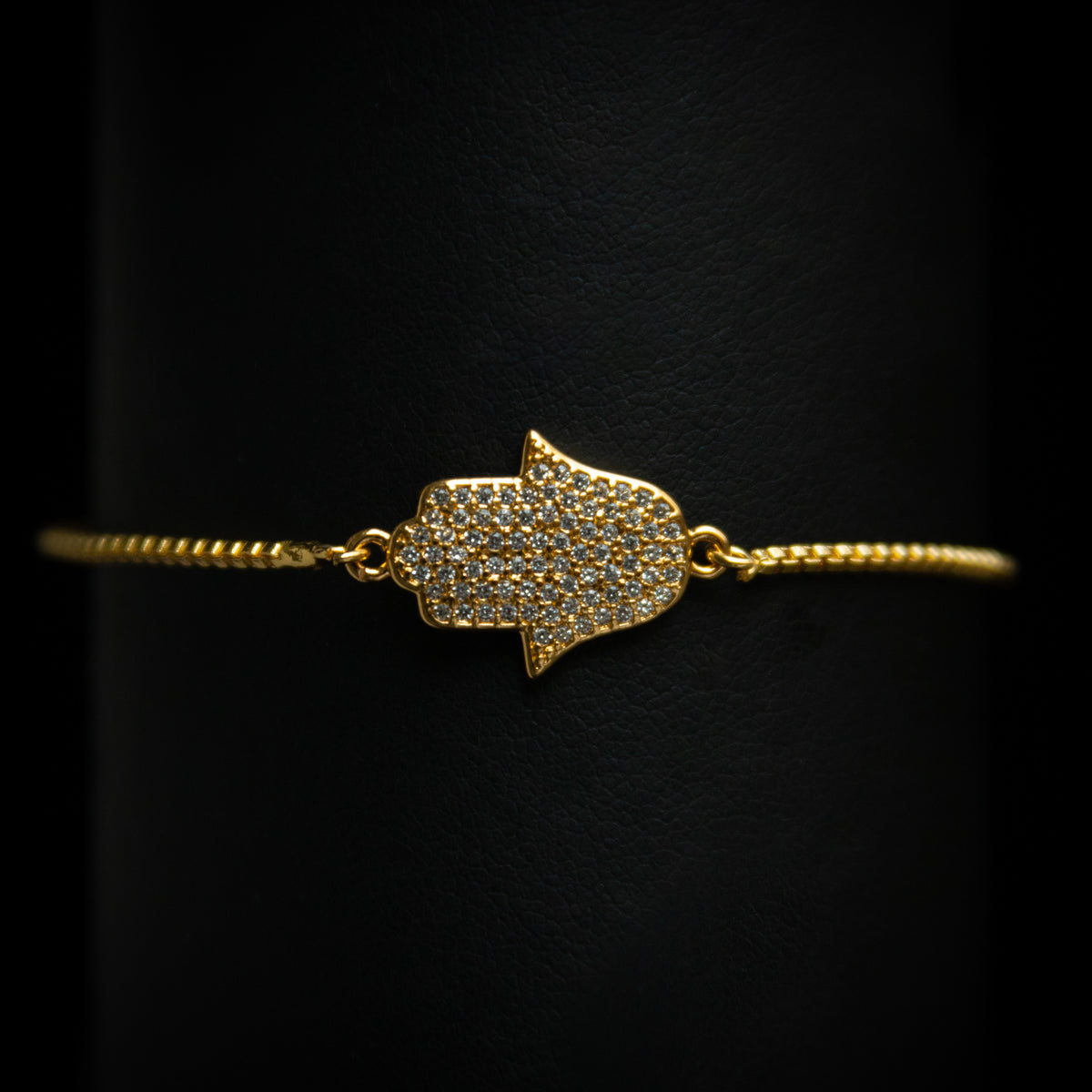 14kt Yellow Gold & Diamond Hamsa Bracelet 1895-52 | Grants Jewelry